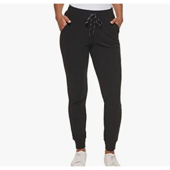 Andrew Marc Marc New York Ribbed Midweight Jogger Size L Black - Picture 1 of 8